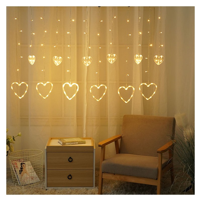 DCL-HT-WW 138LED CURTAIN LIGHT HEART