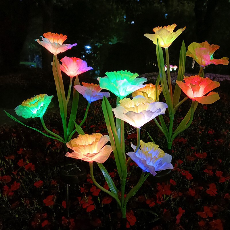 Solar Garden Light- daffodil flowers