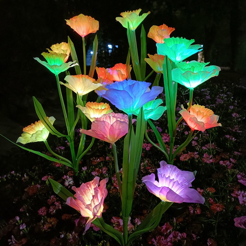 Solar Garden Light- daffodil flowers
