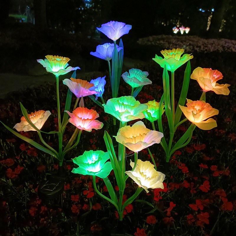 Solar Garden Light- daffodil flowers