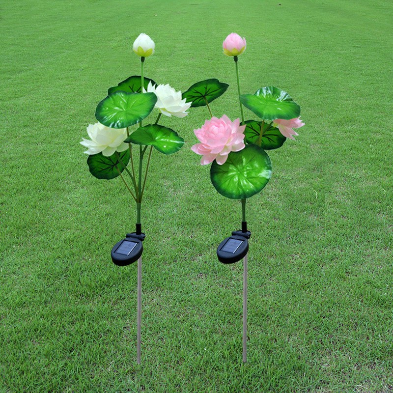 Solar Garden Light- lotus flowers