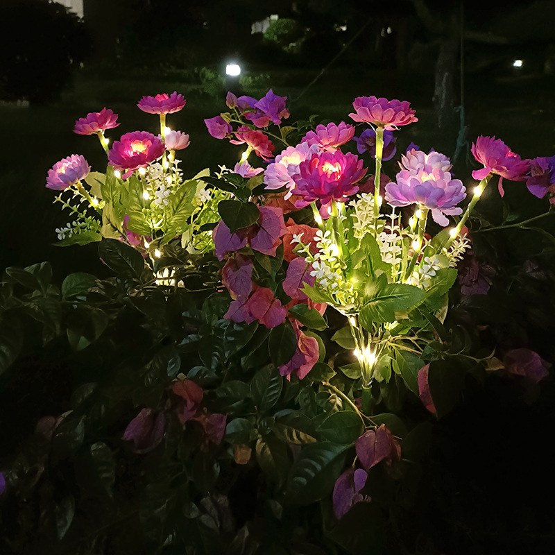 Solar Garden Light- snow lotus flowers