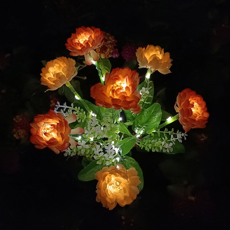 Solar Garden Light- snow lotus flowers