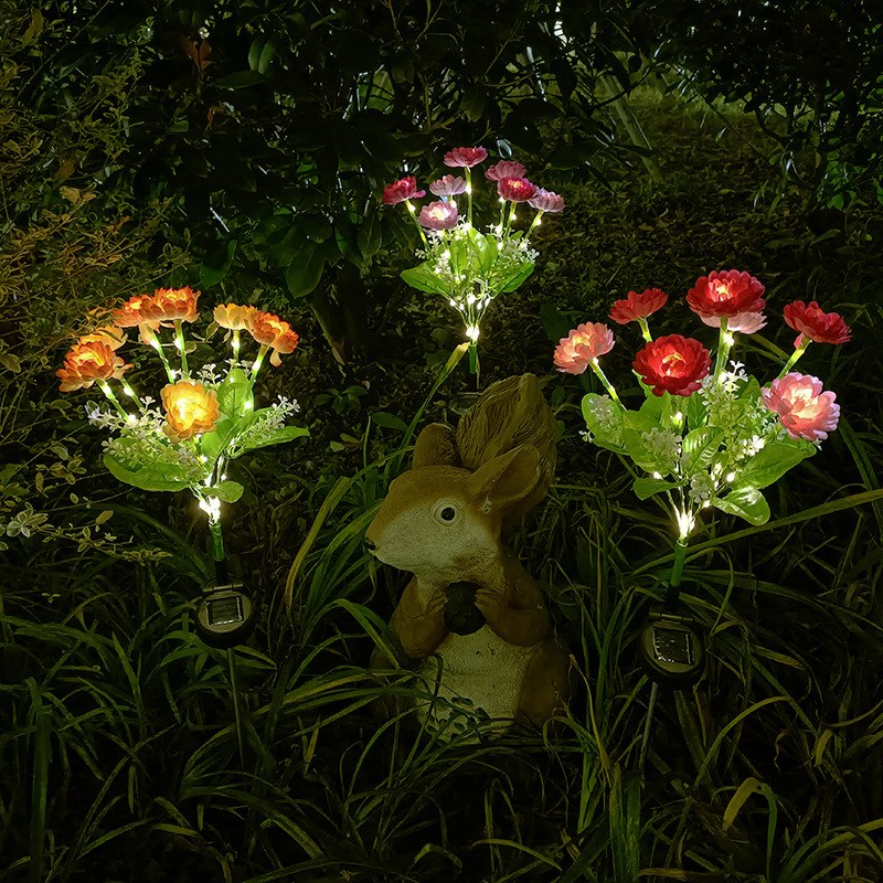 Solar Garden Light- snow lotus flowers
