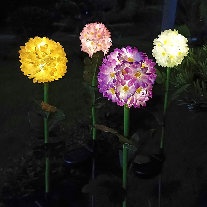 Solar Garden Light- Ball Chrysanthemum