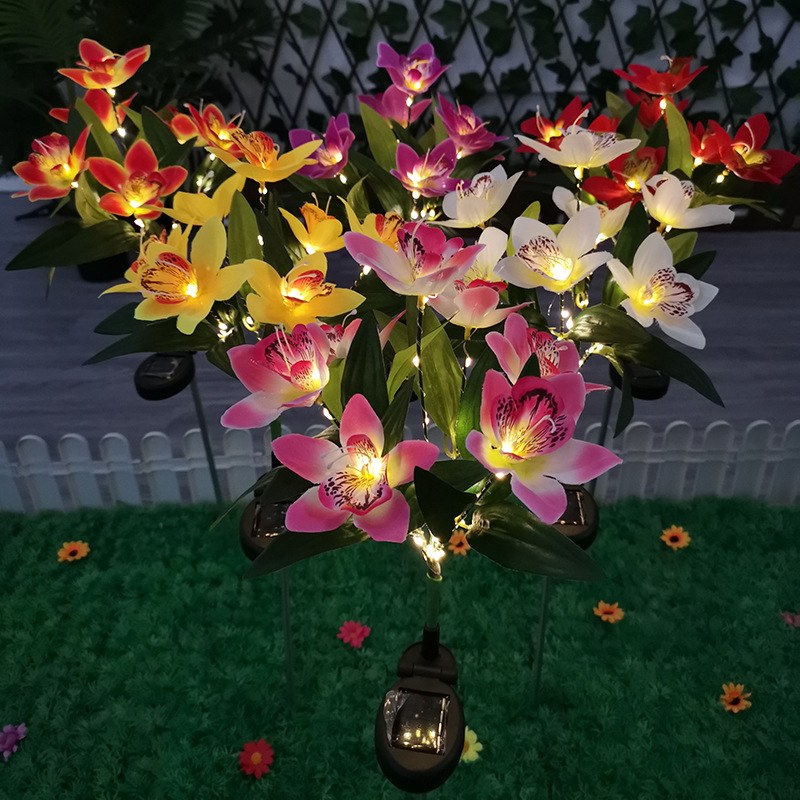 Solar Garden Light- orchid