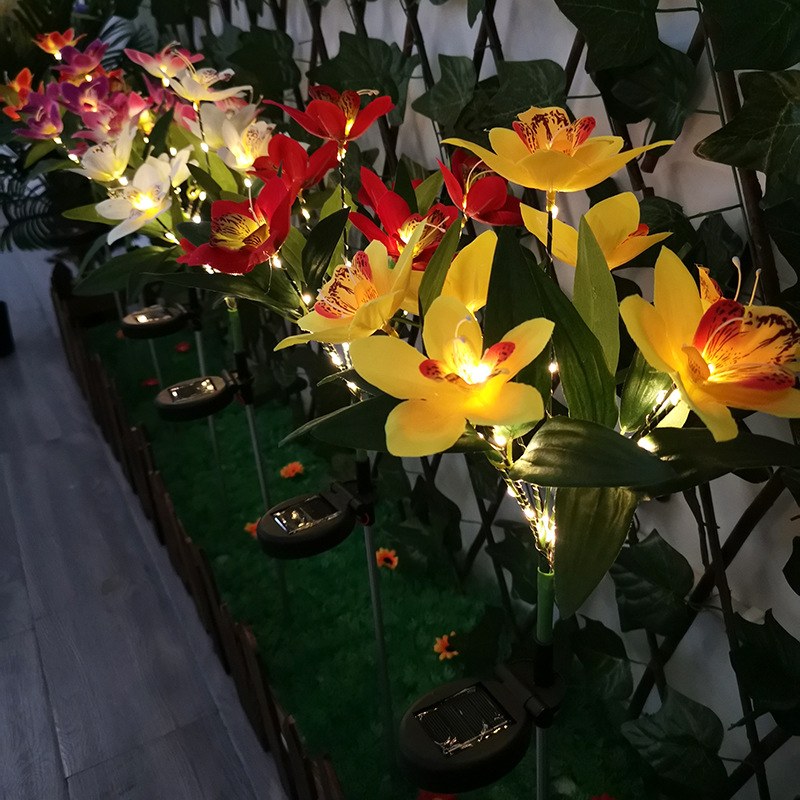 Solar Garden Light- orchid
