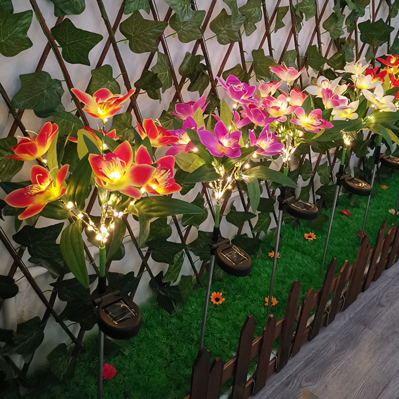 Solar Garden Light- orchid