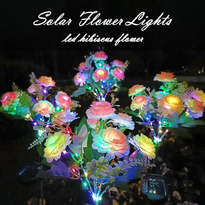 Solar Garden Light- Hibiscus flower