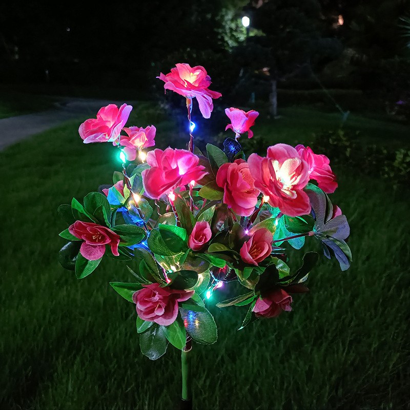 Solar Garden Light- azalea flower