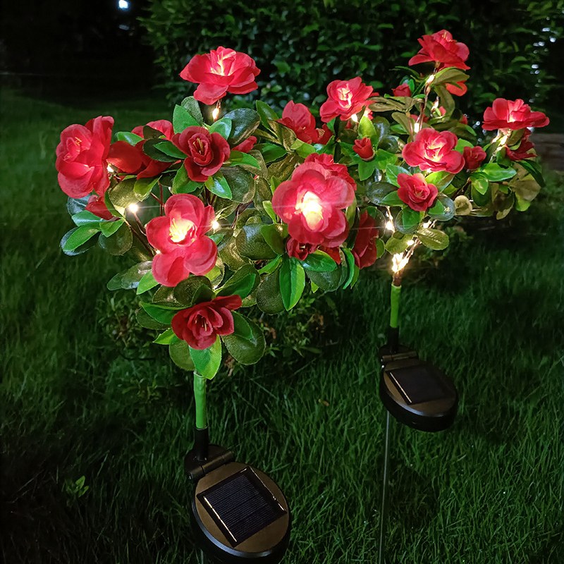 Solar Garden Light- azalea flower