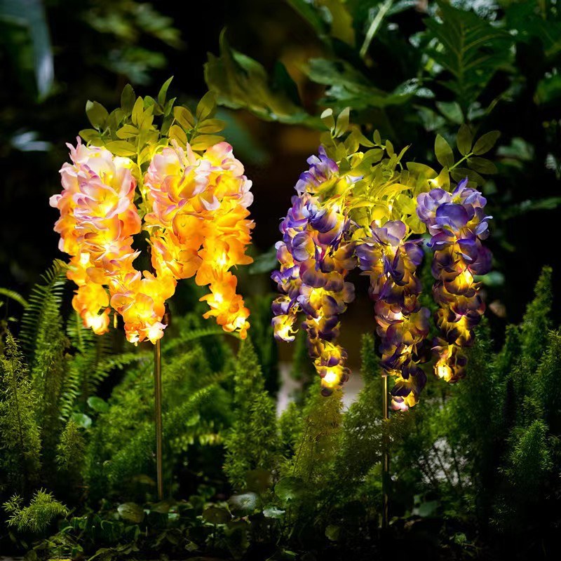 Solar Garden Light-Wisteria Flower