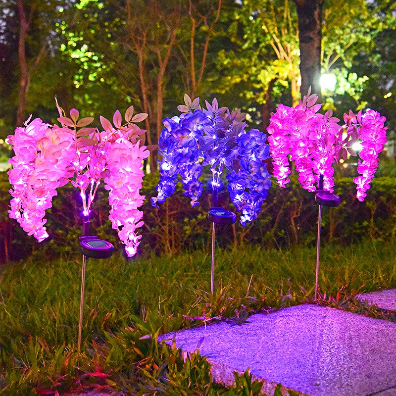 Solar Garden Light-Wisteria Flower