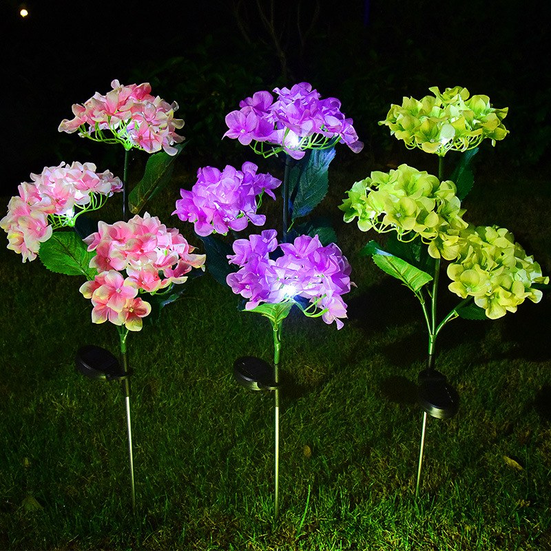 Solar Garden Light-Hydrangea Flower