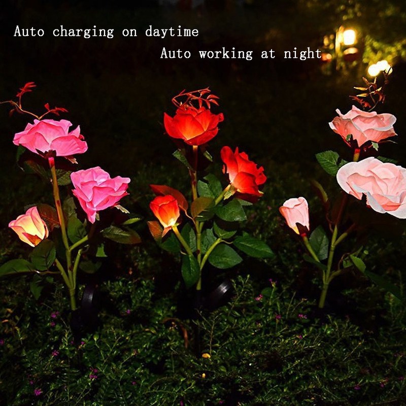Solar Garden Light-Rose