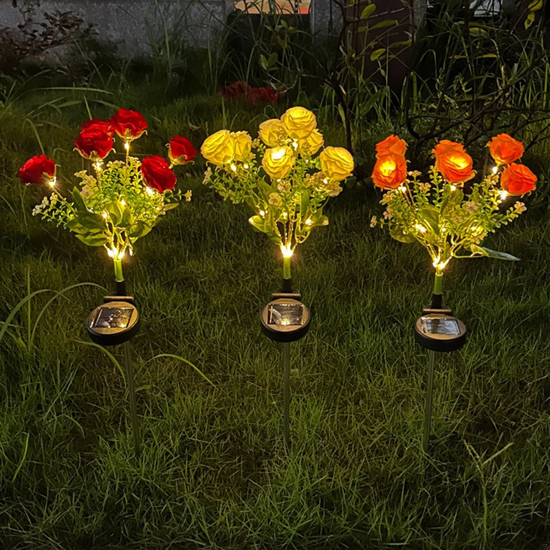Solar Garden Light-Rose