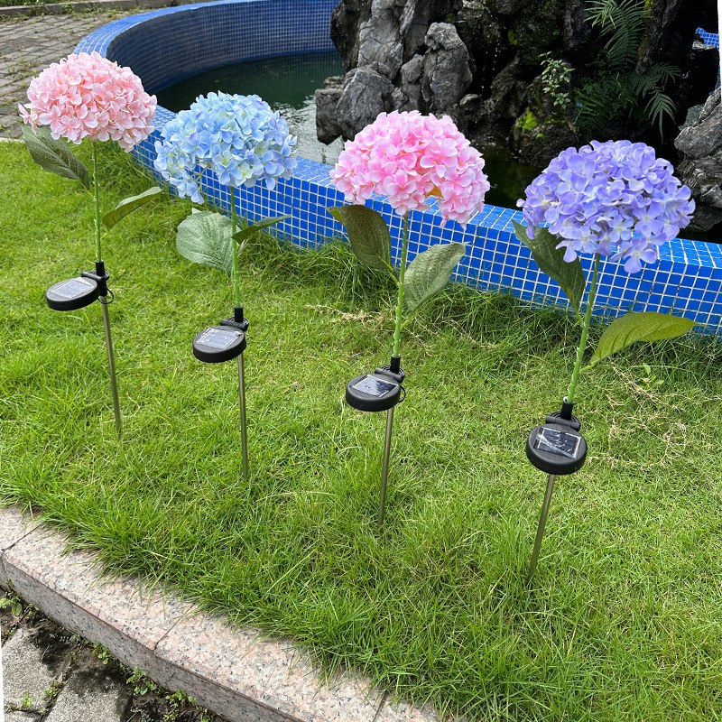 Solar Garden Light-hydrangea flower