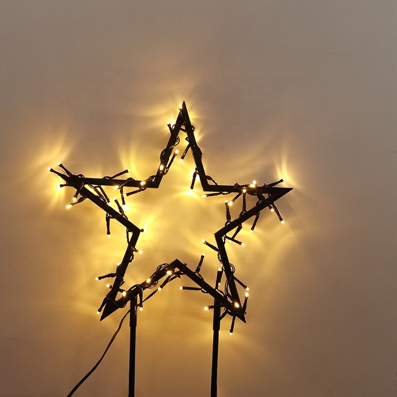 Iron Metal Star Frame LED garden Lights