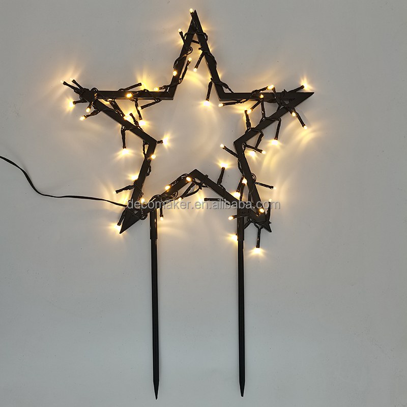 Iron Metal Star Frame LED garden Lights
