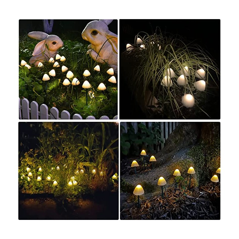 Solar/Battery box powered Garden Lights-Mushroom