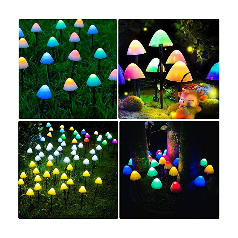 Solar/Battery box powered Garden Lights-Mushroom