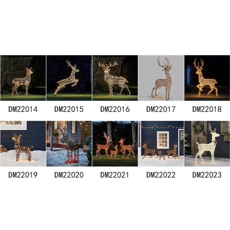 LED motif light-Rattan Reindeer