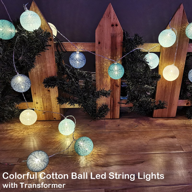Christmas string lights-Cotton ball