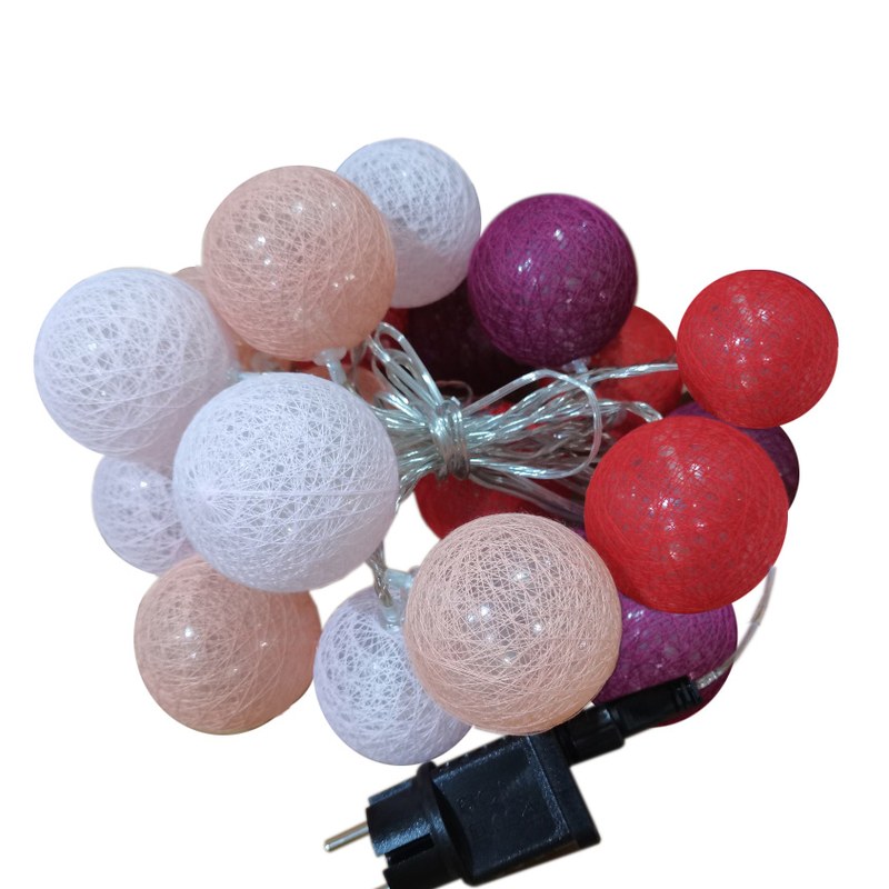 Christmas string lights-Cotton ball