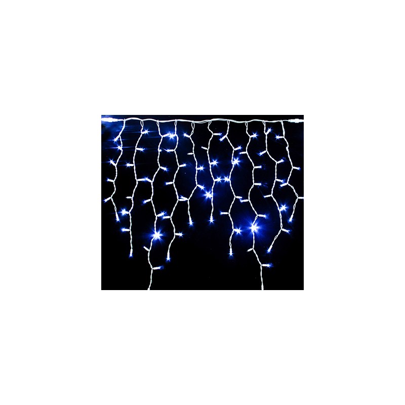 230V 76LED rubber cable icicle light connectable 1x1m