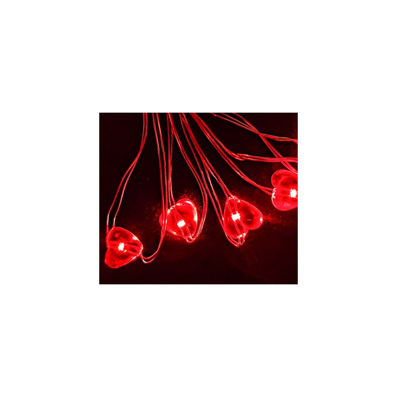 BO copper wire LED lights heart