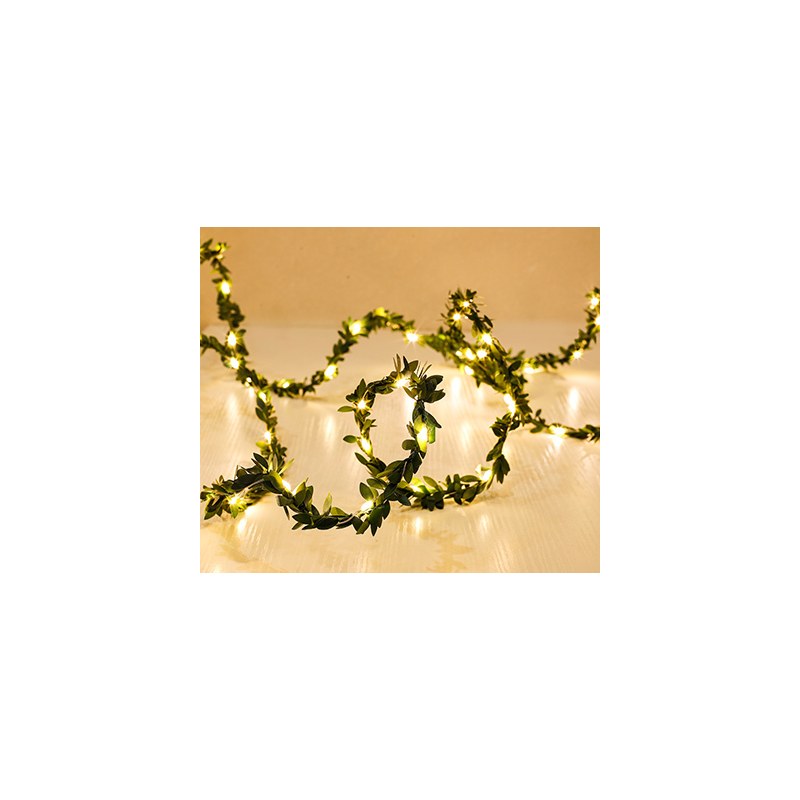 copper wire LED pvc leaf decoration