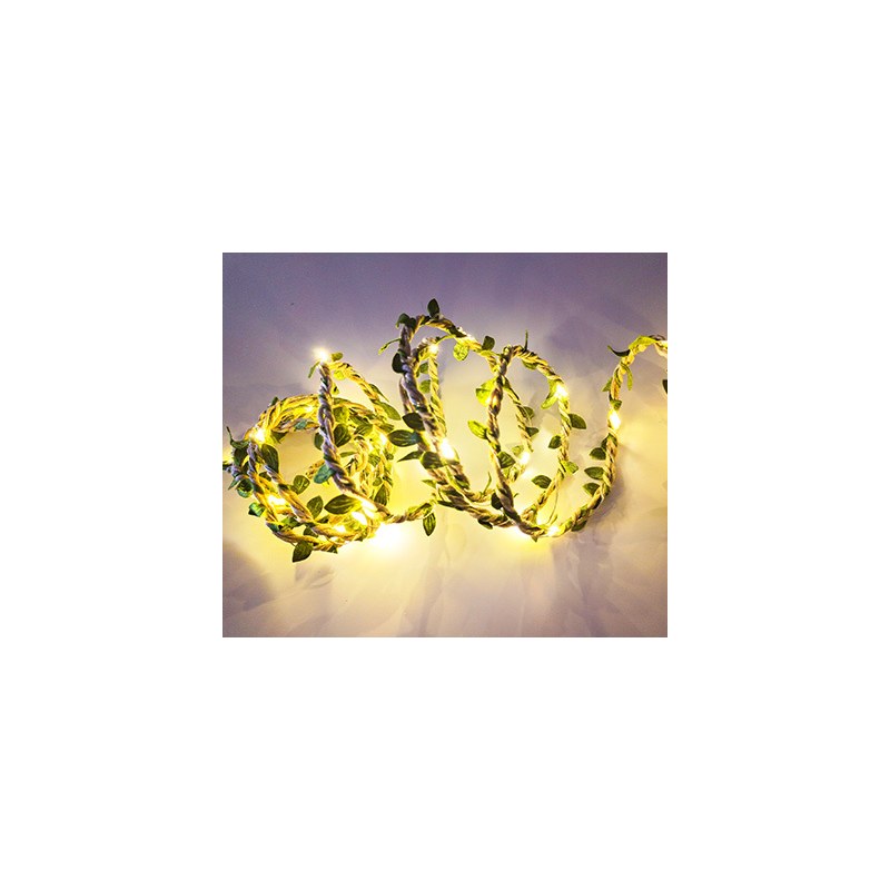 copper wire LED leaf decotion