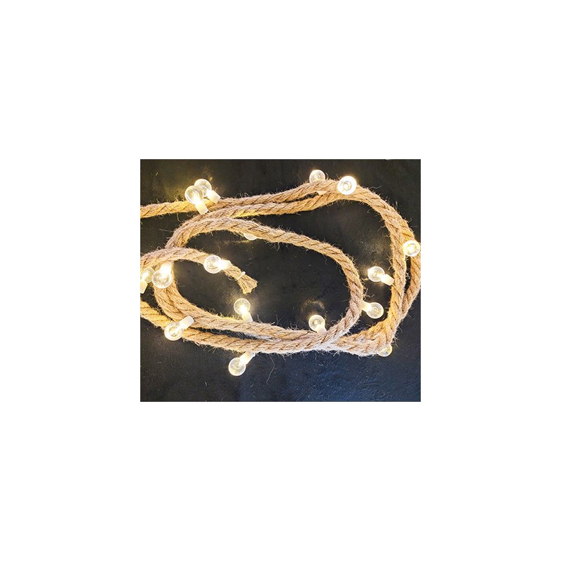copper wire LED hemp rope with balls