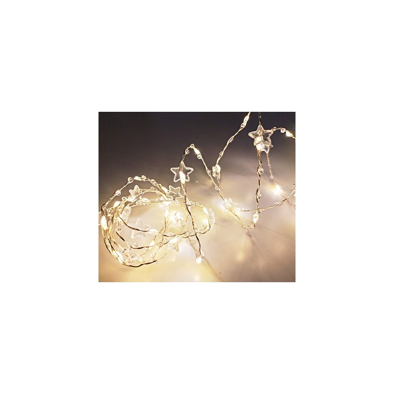LED copper wire light with plastic beads