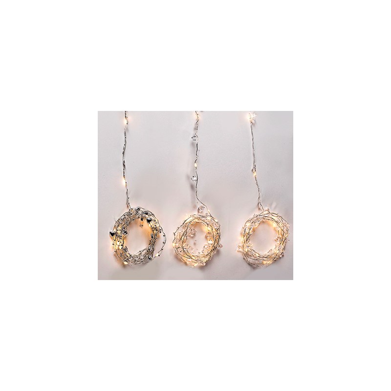 LED copper wire light with plastic beads