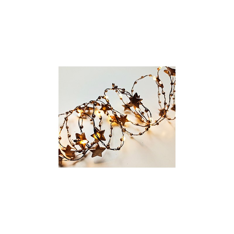 LED copper wire light with plastic beads