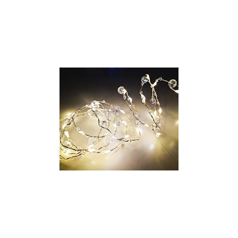 LED copper wire light with plastic beads