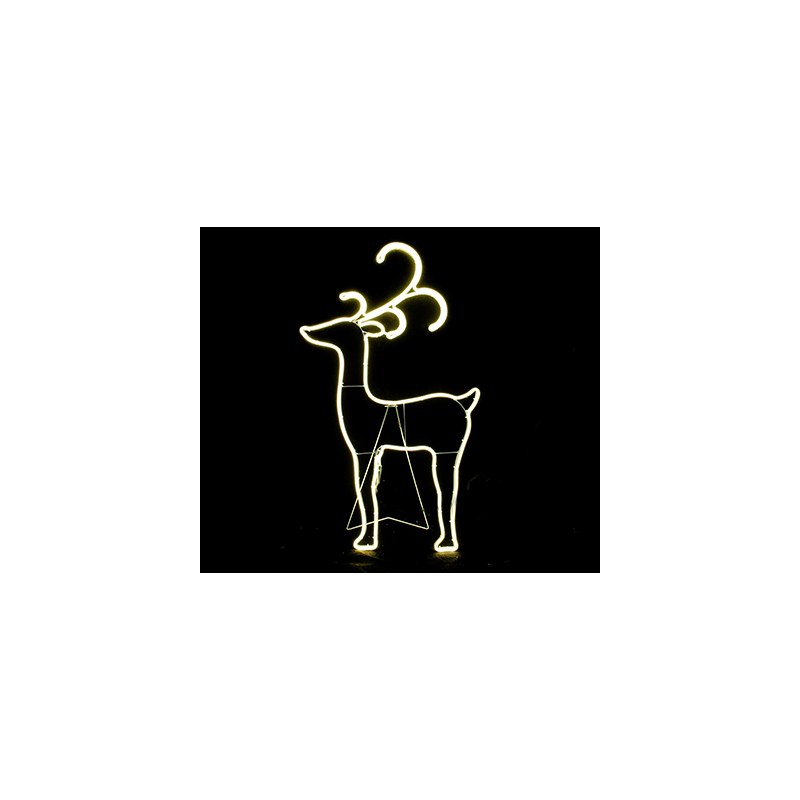 warm white neon light deer
