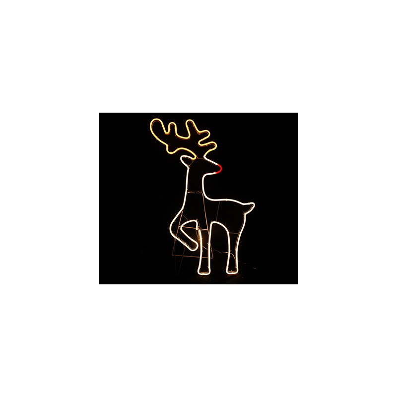 warm white neon light deer