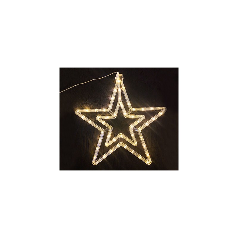 warm white rope light double star – YZ-90105