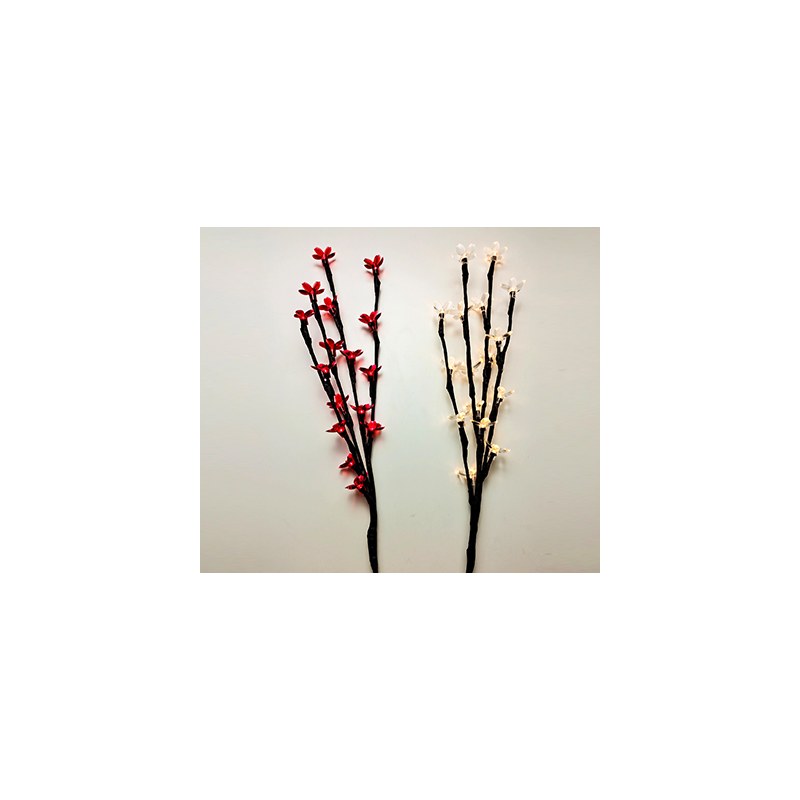 BO cherry banches light, height 50cm, 16LED, warmwhtie, red