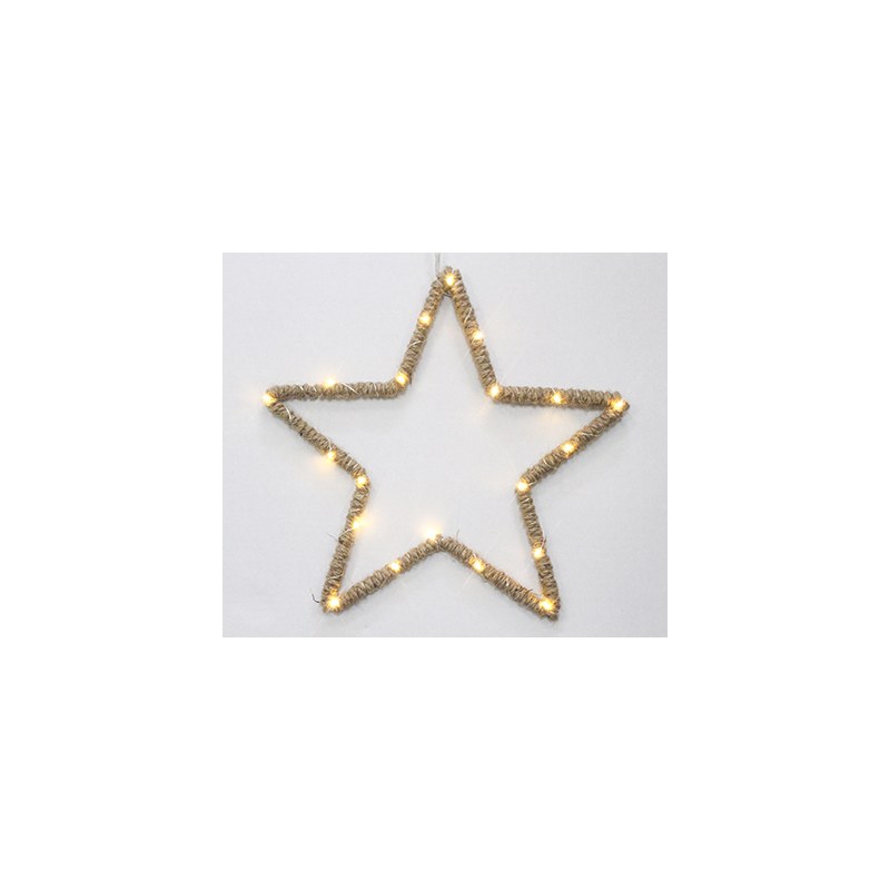 micro LED motif with hemp rope warmwhtie