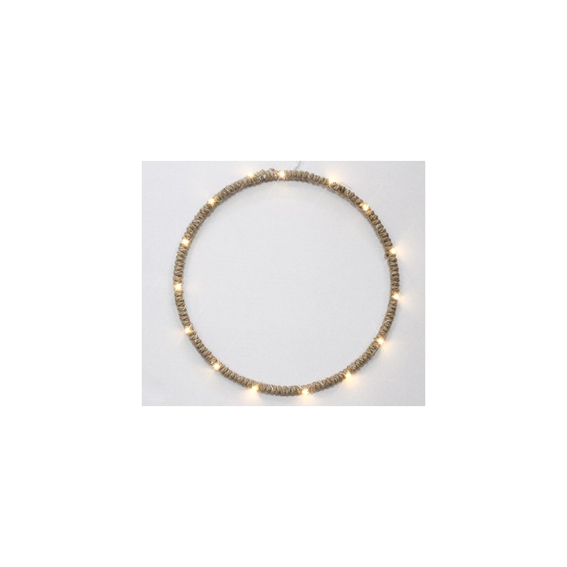 micro LED motif with hemp rope warmwhtie