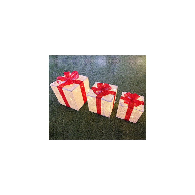 LED gift box set warmwhtie 20cm 25cm 30cm