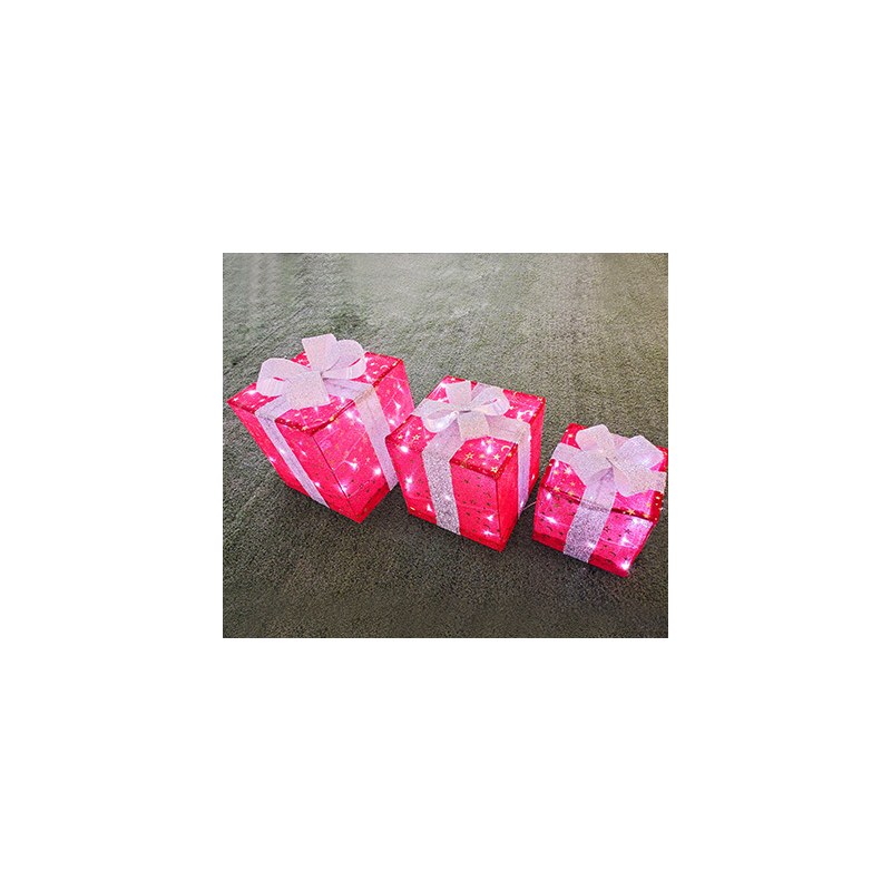 LED gift box set warmwhtie 20cm 25cm 30cm