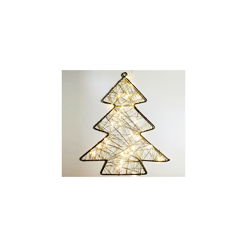 micro LED tree with gold wires warmwhtie