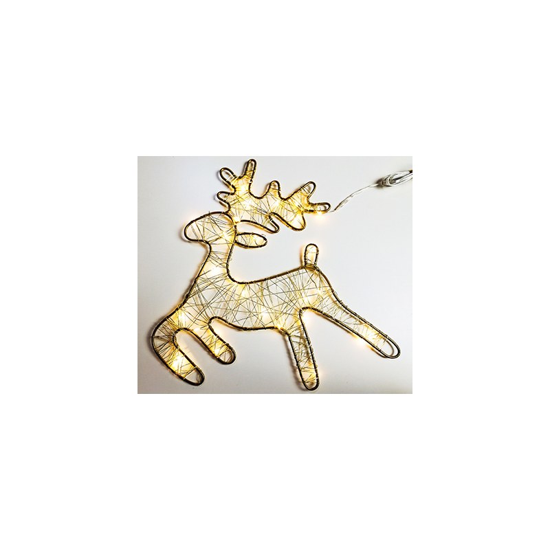 micro LED deer with gold wires warmwhtie