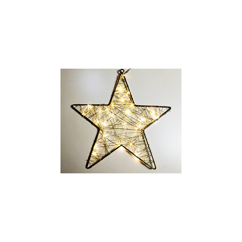 micro LED star with gold wires warmwhtie