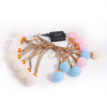 LED string light-cotton ball/8 functions/Solar – YZ-30008
