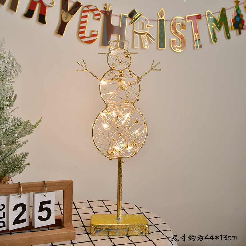 micro LED snowman with gold wires warmwhtie – YZ-90137